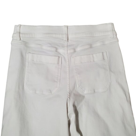 SPANXshape EveryWear Cropped Wide Leg Jeans with Patch Pockets White - Picture 4 of 15
